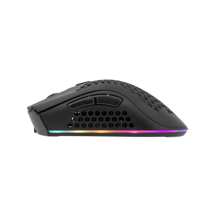 biała bezprzewodowa mysz gamingowa z podświetleniem RGB